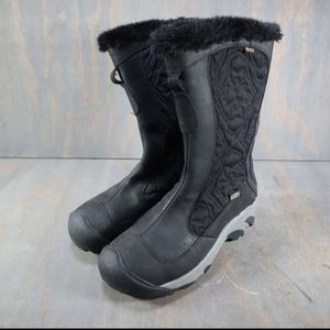 Keen Betty II Boot Black Fleece Lined High Top Zip Winter Boots Women's Size 9.5